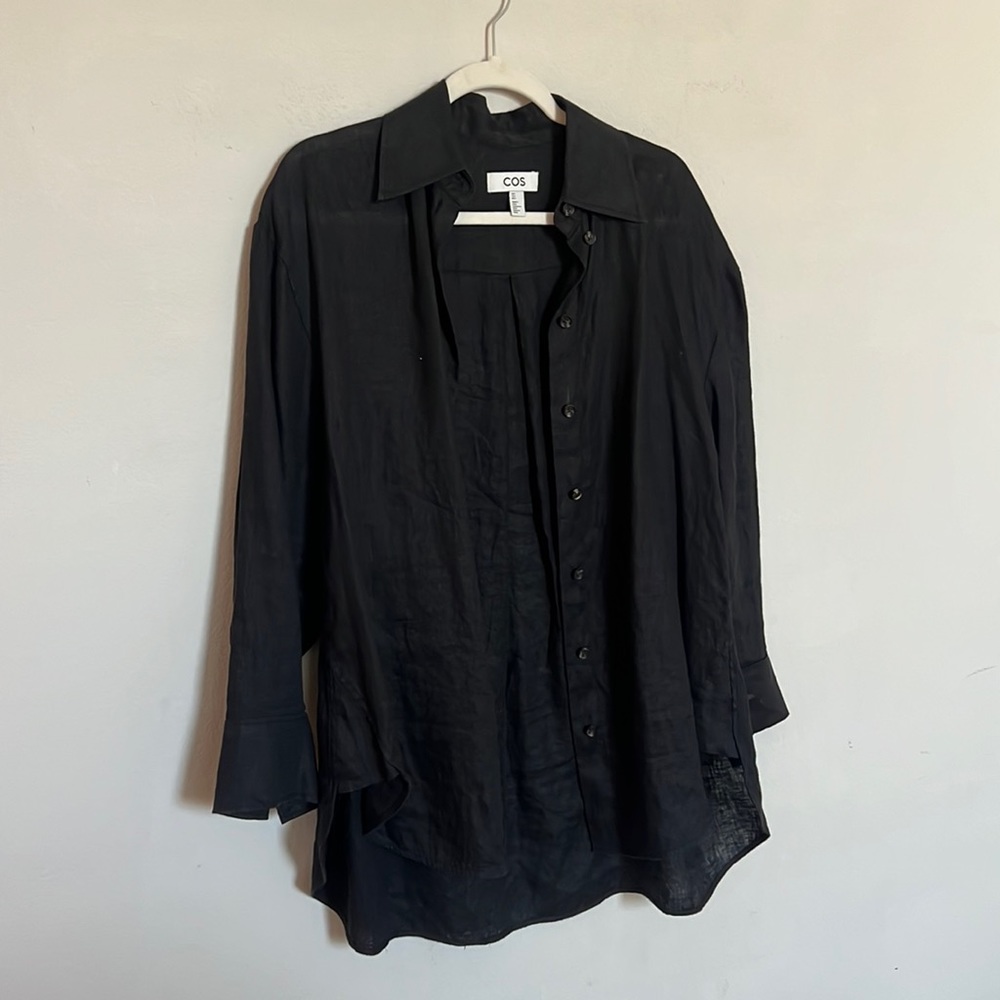 COS Linen Black Shirt